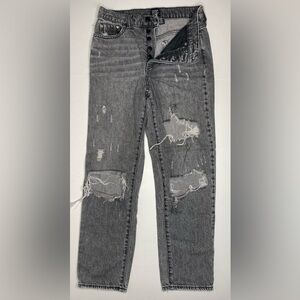 BDG Urban Outfitters Distressed Black Wash Slim Straight Jeans Sz 26